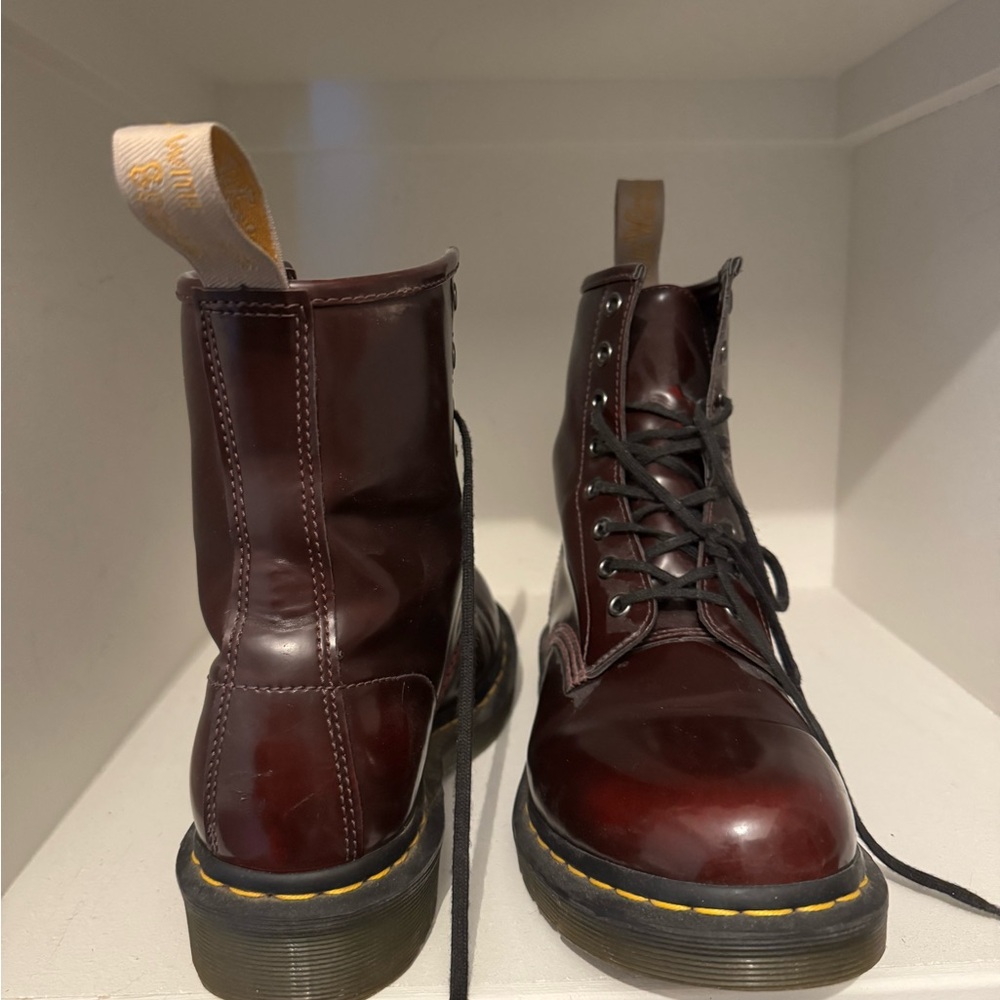 Dr. Martens “The Original” Burgundy Leather Boots